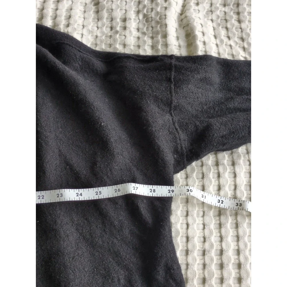 Eileen Fisher Boiled Wool‎ Jacket Cardigan Open Front Size XL Black